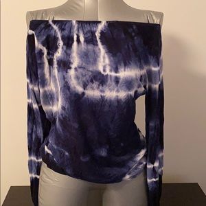 off the shoulder tie dye shirt S